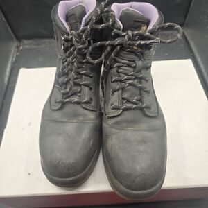 Brahma Black Boots‎ with Purple Highlights